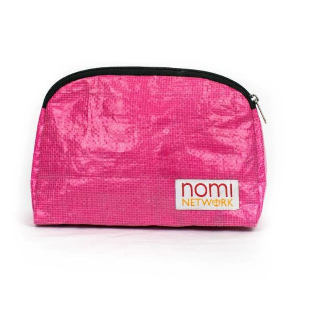 Nomi Network Recycled Rice Bag Pouch (Medium) Pink-0